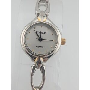 Rumours Watch Women 20mm Case Silver Tone 7" Band-‎ New Battery